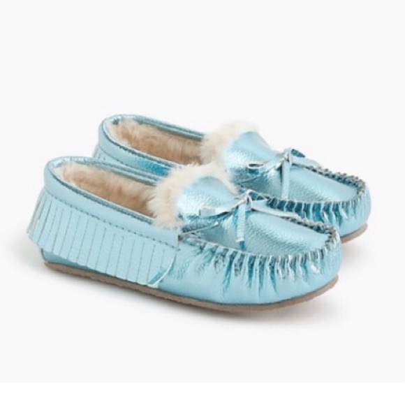 J.Crew crewcuts metallic moccasins - Picture 1 of 6